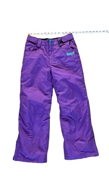 Marker Winter Ski Snow Board Pants Zipper Girls Juniors Size 10 L Purple Blue - Image 1 of 3