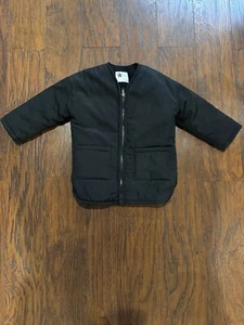 Minimalist Seamless Black Full Zip-Up Sherpa Lined Jacket Size 5T Unisex - Picture 1 of 8