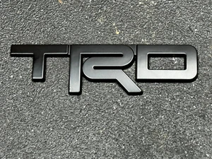 5" TRD Matte Black Metal Tailgate Trunk Badge - Toyota Tundra 4Runner Tacoma - Picture 1 of 2