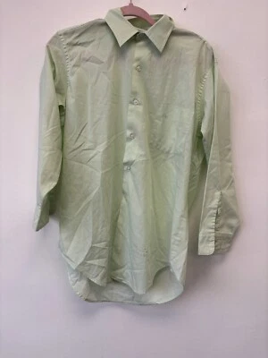 Винтажная рубашка 70-х Van Heusen Top Vanopress V Taper L с заостренным воротником зеленая средний размер - Изображение 1 из 4