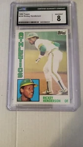 1984 Topps #230 Rickey Henderson CGC 8 Oakland Athletics Baseball ⚾️ - Picture 1 of 3