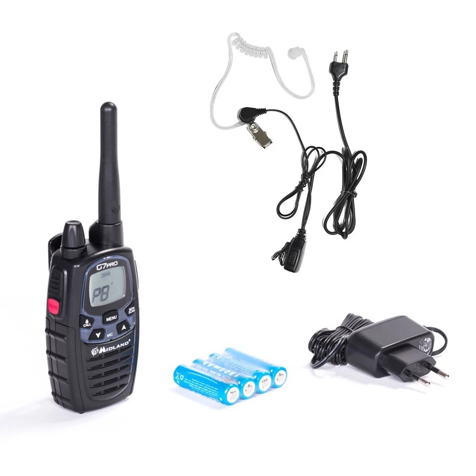 Securityset Midland G7 Pro Funkgerät, Single, 16 Kanäle + HF31 Securityheadset  - Bild 1 von 1