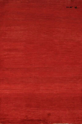 Luxurious Gabbeh Solid Design Wool Modern Accent Rug - Brand New 4x6 ft - Image 1 of 4