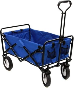 Heavy Duty Collapsible Folding Outdoor Camping Garden Utility Wagon Yard Cart - Picture 1 of 6