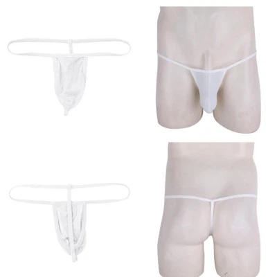Herren String Tangas transparente Unterwäsche Low Rise Slips Bikini G-String - Bild 1 von 3