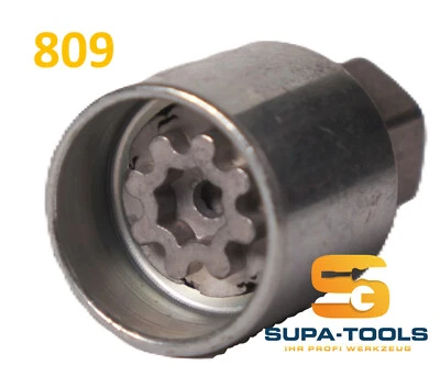 Original Audi 809 Code J Felgenschloss Schlüssel Radsicherung, Nuss - Bild 1 von 4