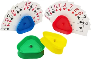 Playing Card Games Holder - 4Pack Little Hands Cards Tray for Kids, Seniors,Hand - Picture 1 of 12