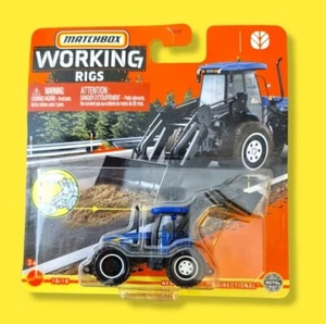 NEW! MATCHBOX 16/16 WORKING RIGS 1:64 DIECAST NEW HOLLAND BIODIRECTIONAL TRACTOR - Picture 1 of 2