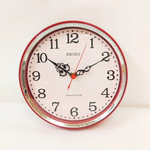 Seiko TTX-645 Showa Retro Transistor Clock Wall Clocks Japanese made Working Cover
