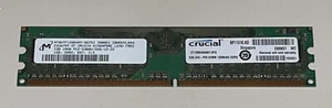 Crucial/Micron 1GB PC2-5300, DDR2-667 DIMM SDRAM/Memory CT12864AA667.8FG - Picture 1 of 4