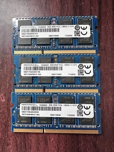 3 RAMAXEL DDR3 8GB 2RX8 PC3L - 12800S-11-13-F3 Memory RAM For Laptops - Picture 1 of 3