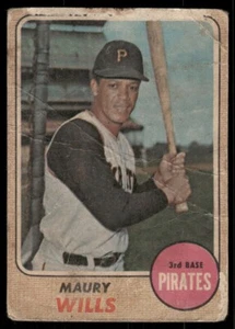 VENEZUELAN MAURY WILLS 1968 VENEZUELA TOPPS #175 WHITE LETTERS POOR *TPHLC-0632 - Picture 1 of 2