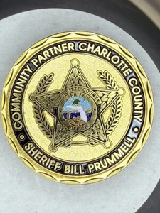 Community Partner Charlotte County Sherif's 2021 Bill Prummell Challenge Coin - Picture 1 of 3