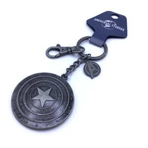 Universal Studios Marvel Comics Captain America Shield Metal Key Chain New - Picture 1 of 18