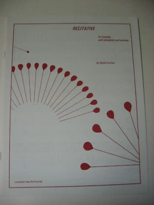 Daniel Levitan Recitativo para Marimba con Partituras Vibrafónicas 2 Partituras Foto 1 de 3