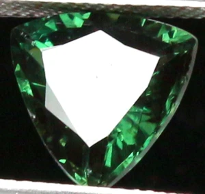 Natural 5.15 Ct Green Tsavorite Garnet Unheated 12x12 mm Trillion Certified Gems - Picture 1 of 6