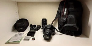 Canon EOS Rebel XSi 450D SLR Camera Set with 2 Lenses and Cases - Picture 1 of 23