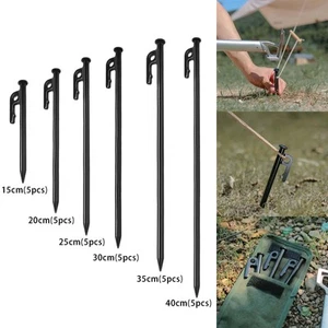 5x Heavy Duty Camping Stakes Tent Accessories Unbreakable Portable Tent Pegs for - Picture 1 of 21