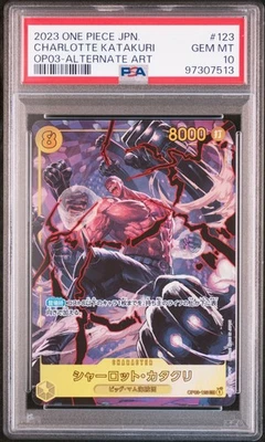 PSA 10 Charlotte Katakuri SEC Alternate Art OP03-123 ONE PIECE Card Japanese - Image 1 of 2