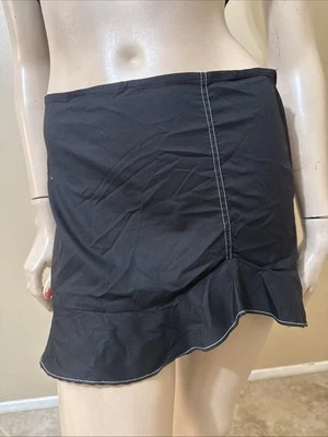 Mujer Negro Algodón Informal Verano Elastizado Delgado Sin Forro Cremallera Mini Talla M Falda Foto 1 de 4