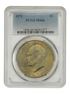 1971 $1 PCGS MS66 - Ike Dollar - Picture 1 of 4