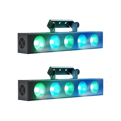 LED Stage Wash Light Bar: 50W 5PCS 4 in1 RGBW COB DJ Light with DMX Control,S... - Image 1 of 4