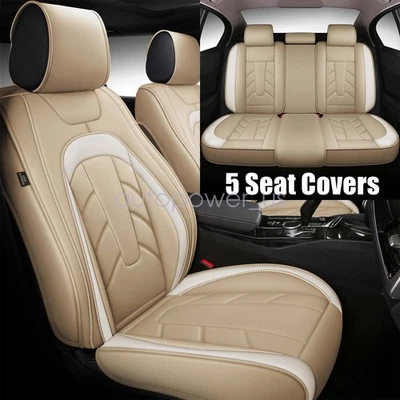 Fits Lexus Leather Car Seat Covers 5-Seats front & rear Full Set Protectors Pad - Image 1 of 4