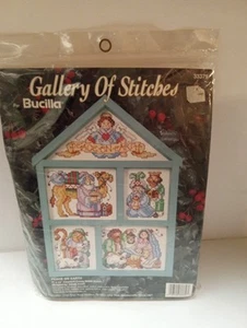 Vintage Bucilla Galerie der Stiche "Frieden auf Erden" Krippe Kreuzstich Stall,... - Bild 1 von 6