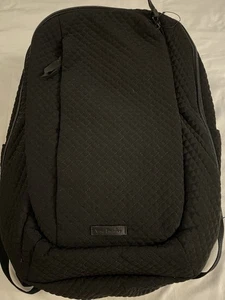 Vera Bradley Microfiber Large Travel Backpack Travel Bag, Classic Black $175 New - Picture 1 of 9