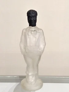 14''  Frosted Glass Antique Waiter Decanter / Bottle - Picture 1 of 6