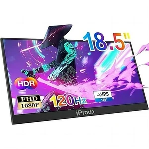 iProda 18.5 Inch Portable 120Hz FHD Monitor – USB-C HDMI Travel Gaming Display - Picture 1 of 7