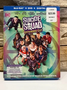 Suicide Squad Extended Cut 2016 Will Smith Jared Leto Used Blu-Ray+DVD+Digital - Picture 1 of 5