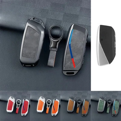 Zinc Alloy Leather Car Key Fob Case Cover Bag For BMW 7 Series XM X7 IX G07 I7 - Image 1 of 3