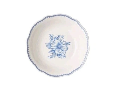 Cuatro (4) cuencos de gres Pioneer Woman ~ AGATHA BLUE ~ borde festoneado ~ 7,2" Foto 1 de 4