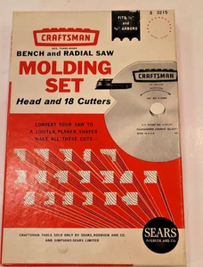Juego de moldeo de sierra radial y de mesa Craftsman 9-3215-cabezal y 18 brocas de corte Nuevo de Lote Antiguo - Imagen 1 de 6