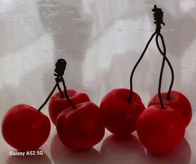 De colección DOS cerezas de piedra de alabastro ¡BONITAS! Foto 1 de 4