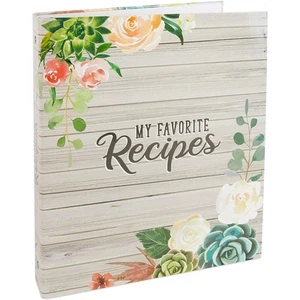 3 Ring Recipe Binder with Dividers, Pockets, Stickers (10 x 11.5 in.) - Picture 1 of 7