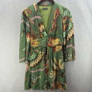 Abito donna TOV Los Angeles piccolo boho piume tribale foderato seta cottagecore - Foto 1 di 16
