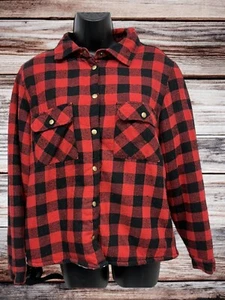Rue21 Buffalo Plaid Flannel Jacket Sherpa Lining Size Large Snaps - Picture 1 of 9
