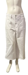 Soft Surroundings The Ultimate Wide Leg Crop White Jeans Size 6 - Picture 1 of 3