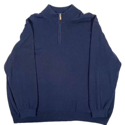 Roundtree & Yourke Men's 1/4 Zip 3XB Blue Long Sleeve Stretch Outdoor Athletic - Image 1 of 4