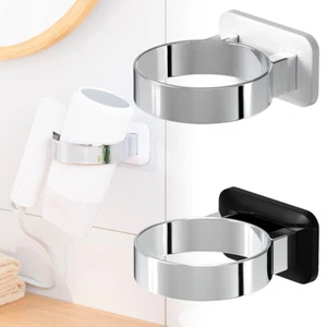 Adhesive Hair Dryer Rack Stand Holder Storage Organizer Bathroom Wall Mounted - Picture 1 of 10