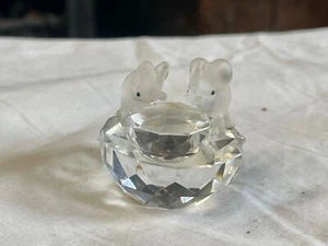 Kristall Elefant Ornament evtl. Swarovski Sparkling Duo am Tisch - Bild 1 von 7