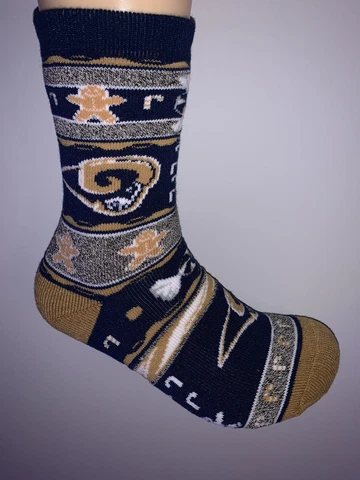 LOS ANGELES RAMS NFL FOOTBALL LOGO GINGERBREAD CREW SOCKS YOUTH KIDS Cover