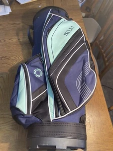Cleveland Bloom Teal Navy Blue Golf Cart Bag - Picture 1 of 12