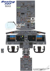 "Póster de cabina Boeing 737-MAX7, MAX8, MAX 9 y MAX10 24""x36" - Imagen 1 de 7