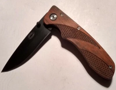 Slippery Elm   Tactical  4 1/2"   Stainless Steel  w/ Textured Pakawood   *SALE* - Image 1 of 4