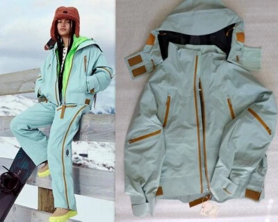 NUEVO CON ETIQUETAS FREE PEOPLE Impermeable Zephyr Chaqueta con Capucha Embalable XL $498 Foto 1 de 4