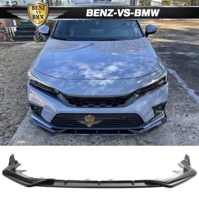 Fits 22-24 Honda Civic 11th Gen Front Bumper Lip Splitter Carbon Fiber Print PP — 第 1/4 张图片