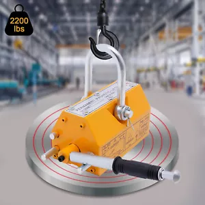 Steel Magnetic Lifter 2200 LB Metal Lifting Magnet Magnetic Lift Hoist Crane New - Picture 1 of 21